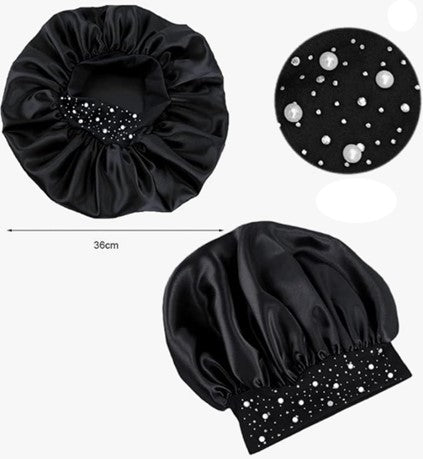 Satin, Pearl, & Rhinestone Bonnet - NEW!