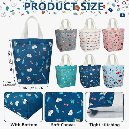 Nurse-Themed Canvas Tote Bag - NEW!